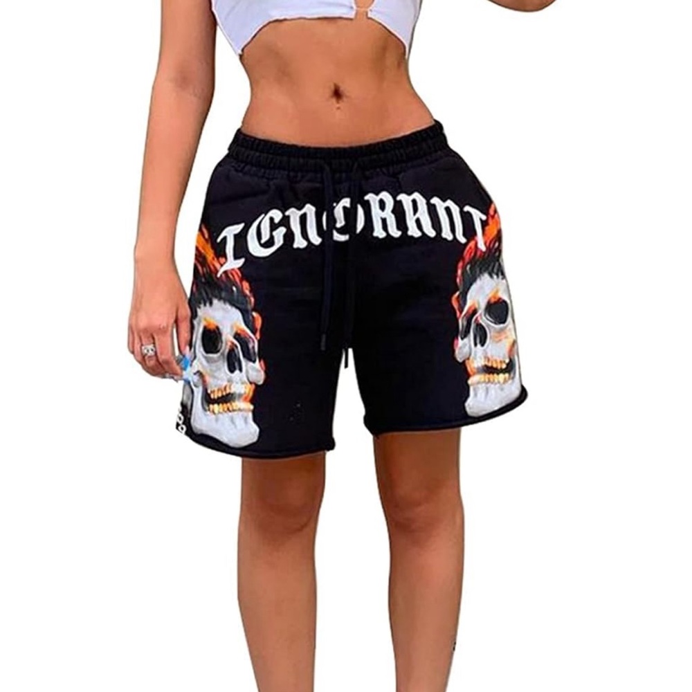 NWOT IGNORANT Skull Shorts - Black